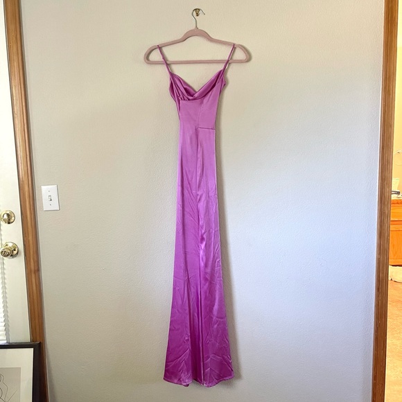 Silky Pink Prom/ Formal Wedding Guest Dress - Picture 5 of 6